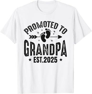 Amazon.com: Promoted to Grandpa Est 2025 Soon To Be Grandpa New Grandpa T-Shirt : Clothing, Shoes & Jewelry Promoted To Grandpa, Top Fashion Brands, Shop Top, Fashion Brands, Branded T Shirts, Shoes Jewelry, Design Art, Top Styles, Promotion