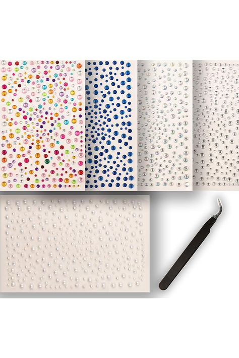 5 Sheets Face Gems Stick on, Reusable Self Adhesive Pearl Diamonds for Makeup, Bling Rainbow Hair Gems Rhinestones for Crafts, Hair Jewels, Eyes and Nails DIY Decorations Hair Gems Rhinestones, Face Gems, Hair Jewels, Stunning Makeup, Nails Diy, Diy Decorations, Nails Fall, Pedicure Nail Art, Makeup Face