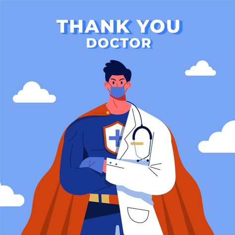 Thank you doctor superhero concept Free ... | Free Vector #Freepik #freevector #medical World Doctors Day, Superhero Concept, Happy Doctors Day, National Doctors Day, Male Doctor, Doctors Day, Best Web Design, Web Design Company, Taxi Service