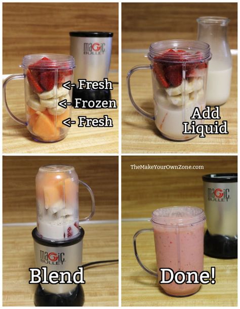 Scooters Smoothie Recipe, Ninja Bullet Smoothie Recipes, Ninja Bullet Recipes, Single Serving Smoothie Recipes, Easy Smoothie Recipes With Frozen Fruit, Single Serve Smoothie Recipes, Nutribullet Recipes Smoothie, How To Make A Smoothie, Bullet Smoothie Recipes