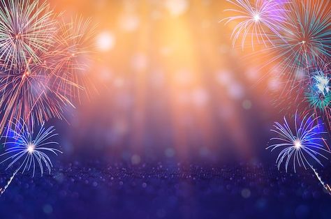 Fire Work Backgrounds, Fireworks Background Landscape, Diwali Banner Background Hd, Happy New Year Landscape, Fireworks Landscape, Celebration Background Design, Firework Background, Celebration Wallpaper, Rainbow Wallpaper Backgrounds