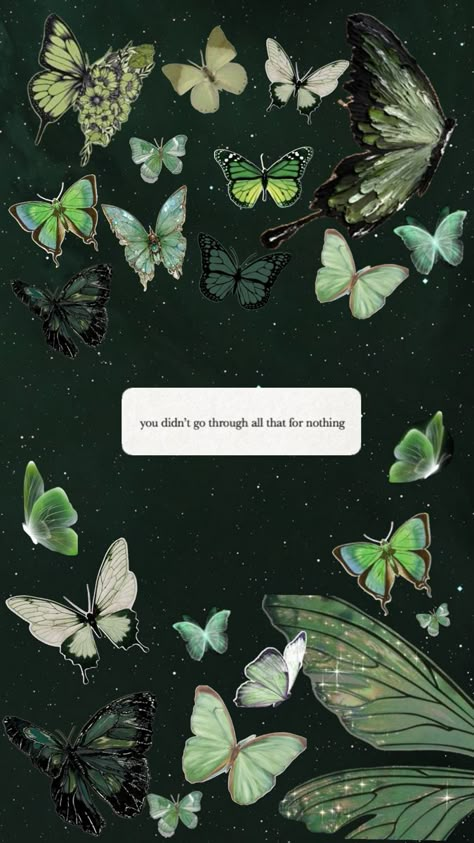 Butterflies Green Butterfly Aesthetic, Green Butterfly Wallpaper, Her Vibe Is Pretty, Green Wallpaper Butterfly, Sage Butterfly Wallpaper, Green Aesthetic Butterfly Wallpaper, Green Aesthetic Butterflies, Dark Green Butterfly, Spiritual Butterfly Wallpaper