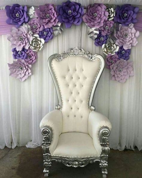 Queen Chair, Purple Quince, Quince Decorations, Sweet 16 Decorations, Quinceanera Decorations, Rent Me, Wedding Chair Decorations, Throne Chair, Purple Party