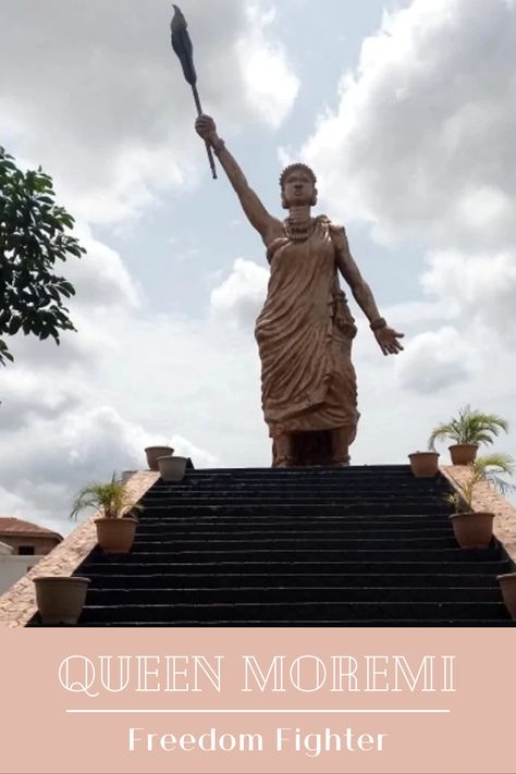 In Nigeria, the tallest statue is dedicated to the legendary Queen Moremi. Standing at an impressive 45 feet it was erected at the Ife palace in November 2016 by the Ooni (king) of Ife, His Imperial Majesty Adeyeye Ogunwusi, a descendant of the famous freedom fighter Queen Moremi Ajasoro. With very few written sources which relate to her, Moremi’s story has largely been passed down through the generations as local folklore. #history #blogpost #Nigeria #blog #women Moremi Ajasoro, Queen Moremi, Mother Africa, Freedom Fighter, Freedom Fighters, Women In History, In November, 2024 Collection, Palace