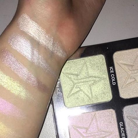 Jeffree Star Cosmetics on Instagram: "PLATINUM ICE 💎 Our #SkinFrost Pro Palette is finally BACK in stock!!! 🥶 Shop on our website! #jeffreestarcosmetics swatches by: @sojobeauty" Ice Star, Star Silver, Star Makeup, Highlighter Palette, Jeffree Star Cosmetics, Jeffree Star, Back In Stock, Highlighter, Womens Makeup