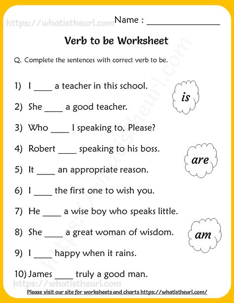 Verb to be Worksheets for Grade 2 - Your Home Teacher First Standard English Worksheet, Second Standard English Worksheet, Simple And Complex Sentences, To Be Worksheet, Linking Verbs Worksheet, Helping Verbs Worksheet, Simple Present Tense Worksheets, Nouns And Verbs Worksheets, Worksheets For 2nd Grade