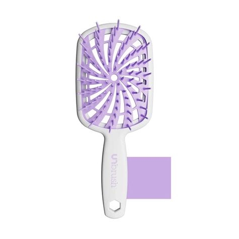 UNbrush® Plus Collection Travel Size Hairbrush, Best Detangling Brush, Compact Hair Brush, Vented Hair Brush, Purple Hair Brush, Boar Hair Brush, Professional Hair Tools, Ceramic Brush, Detangling Hair