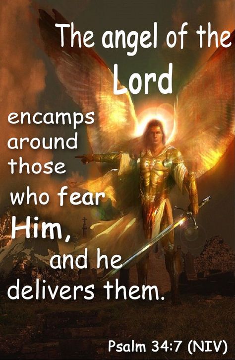 Psalm 34:7 (NIV) - The angel of the Lord encamps around those who ... Psalm 34 7, The Angel Of The Lord, Angel Of The Lord, Spiritual Warfare Prayers, Psalm 34, Gods Word, Warrior Quotes, Verses Quotes, Prayer Warrior