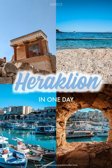 1 Day in Heraklion: How to see the highlights of the Cretan capital in 24 hours; including the unmissable Palace of Knossos and where to find the most delicious custard pie ever. #greece #crete #heraklion #europe #travel #tmtb Crete Heraklion, Mediterranean Vacation, Crete Travel, Crete Holiday, Greek Vacation, Greece Crete, Greek Travel, Paradise Travel, Greek Isles