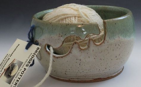 Bridges Pottery Yarn Bowl for Knitting Bowls Pottery, Concrete Creations, Ceramic Yarn Bowl, Knitting Bowl, Yarn Bowls, Crochet Bowl, Yarn Holder, Ceramics Ideas, Pottery Techniques