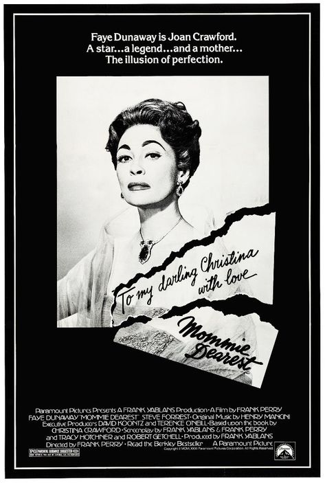 Mommie Dearest Mommie Dearest Movie, Mommie Dearest, Henry Mancini, Baby Jane, Movie Studios, Faye Dunaway, Mommy Dearest, Joan Crawford, Cult Movies