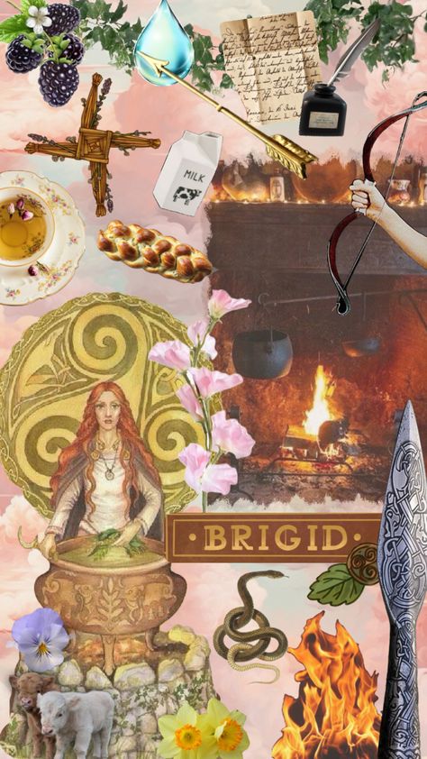 Brigid Aesthetic Brigid Goddess, Goddess Magick, Goddess Aesthetic, Triple Goddess, Sweet Nothings, First Nations, Black Bird, Aesthetic Wallpapers, Witch