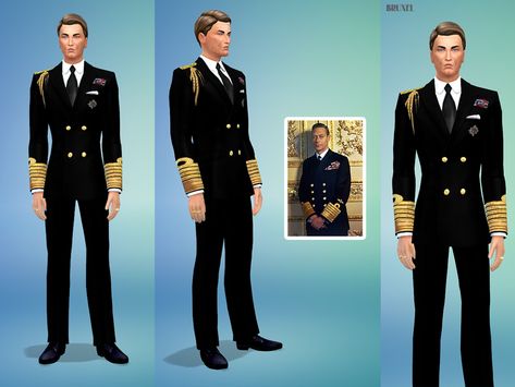 I created this one because i wanted a simple but elegant everyday attire for my monarch, formal yet casual. It is inspired after common uniform worn by King George the VI. If you watch netflix's... Royalty Clothes, Sims4 Clothing, Sims 4 Men Clothing, Sims 4 Decades Challenge, Sims 4 Male Clothes, Sims Medieval, Royal Clothes, Prince Clothes, King Outfit