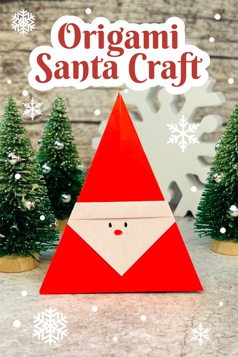 Santa Claus Craft, Origami Santa Claus, Ugly Christmas Sweater Ornament, Origami Santa, Santa Claus Crafts, Santa Craft, Best Origami, Origami Ornaments, Origami Envelope