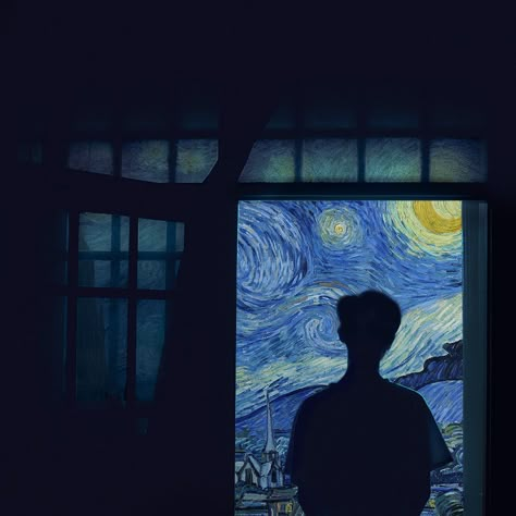 The Starry Night by Vincent van Gogh aesthetic Photoshop artwork Vincent Van Gogh Aesthetic, Van Gogh Aesthetic, Starry Night Wallpaper, Photoshop Artwork, Night Wallpaper, Arte Van Gogh, The Starry Night, Van Gogh Art, Starry Night Van Gogh