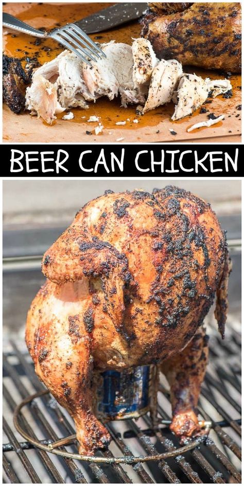 Chicken Beer, Chicken On The Grill, Can Chicken Recipes, Making Beer, Beer Chicken, Beer Can Chicken, Can Chicken, Chicken Tender, Canned Chicken