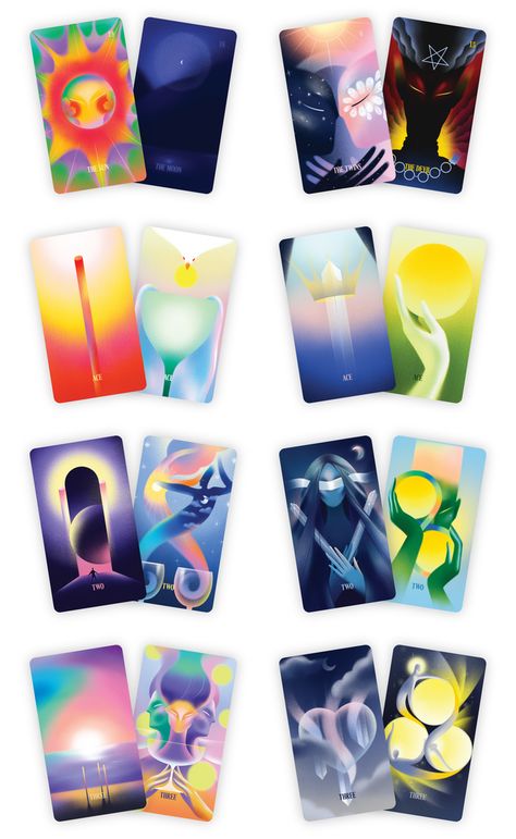 Dream Vision Tarot by Emma Zhang — Kickstarter Tarot Graphic Design, Tarot Illustration Design, Beautiful Tarot Cards, Tarot Cards Art Illustration, Tarot Design, Tarot Card Art, Tarot Card Design, Astro Tarot, Dream Deck