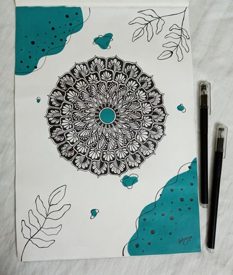 Sea Green Aesthetic, Aesthetic Mandala Art, Mini Mandala Art, Mandala Art Designs, Aesthetic Mandala, Mandala Mini, Dot Painting Tools, Small Mandala, File Decoration