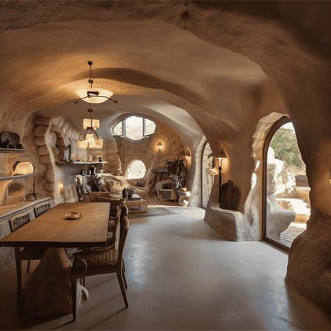 maison troglodyte interieur Armoire Design, Commode Design, Pouf Design, Earthship, Beaux Villages, Chaise Design, Table Design, Room Decor, Architecture