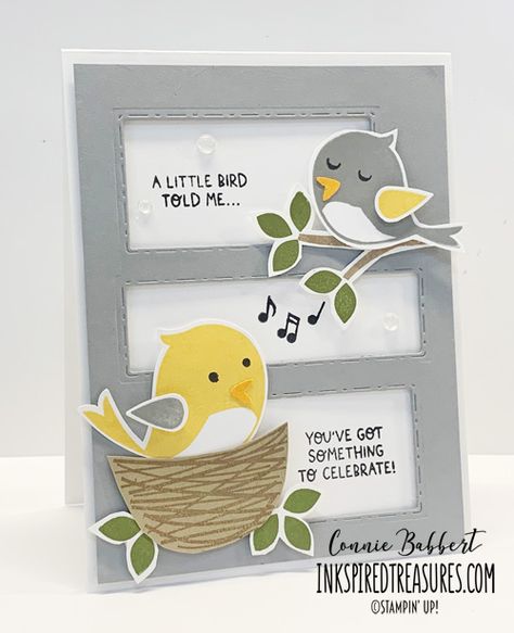 Sweet Songbirds Su Cards, Su Sweet Songbirds, Stampin Up Sweet Songbirds Cards, Stampin Up Sweet Songbirds, Sweet Songbirds, Rectangle Background, Bird Cookies, Song Birds, Simple Birthday Cards