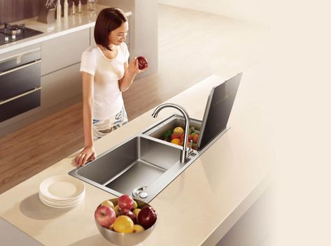 Sink And Dishwasher, Sink Dishwasher, Tiny House Appliances, Small Dishwasher, Tiny House Talk, Interesting Products, Built In Dishwasher, Tiny House Kitchen, Sink Design