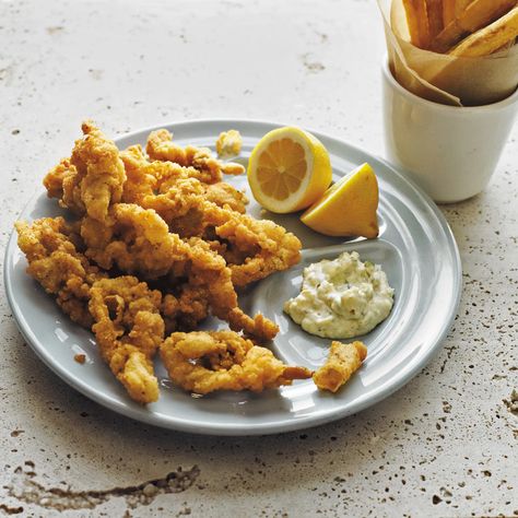 Fried Ipswich Whole Belly Clams with Tartar Sauce Recipe | Epicurious Ipswich Massachusetts, Fried Clams, Clam Recipes, Tartar Sauce, Chowder Recipes, Seafood Dishes, Sauce Recipe, Sauce Recipes, Fish Recipes