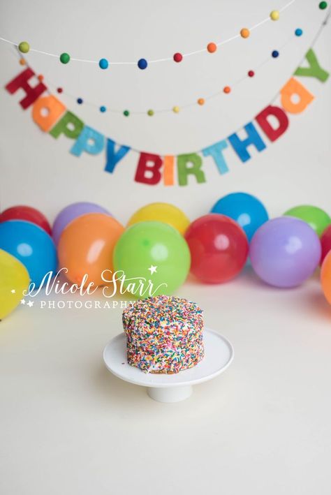 Rainbow Cake Smash, Boston Cake, Cake Photoshoot, Cake Smash Theme, Rainbow First Birthday, Smash Cakes, 1st Birthday Pictures, 1st Birthday Photoshoot, Smash Cake Boy