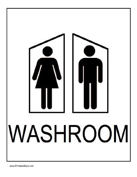 This printable sign directs visitors to a washroom. Free to download and print Free Printable Bathroom Signs, Bathroom Sign Out, Washroom Signage, Bathroom Symbols, Bathroom Signage, Printable Bathroom Signs, Printable Signs Free, Washroom Sign, Icon Bathroom