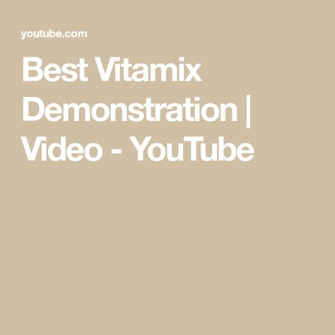 Best Vitamix Demonstration | Video - YouTube Thai Basil, Ice Cream Recipe, Hot Soup, State Fair, Green Smoothie, Ice Cream Recipes, New York State, Smoothie, Ice Cream