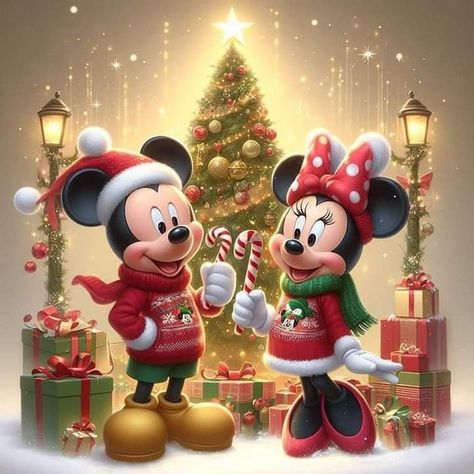 Disney Christmas Princess, Claudia Gomez, Christmas Minnie Mouse, Disney Merry Christmas, Mickey And Minnie Kissing, Christmas Card Sayings, Goofy Disney, Mickey Mouse Pictures, Merry Christmas Wallpaper