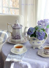 Chip Dips, Tea Cups And Saucers, Julia Child, Cups And Saucers, Purple Aesthetic, High Tea, Tea Room, Pretty Food, Tea Pot