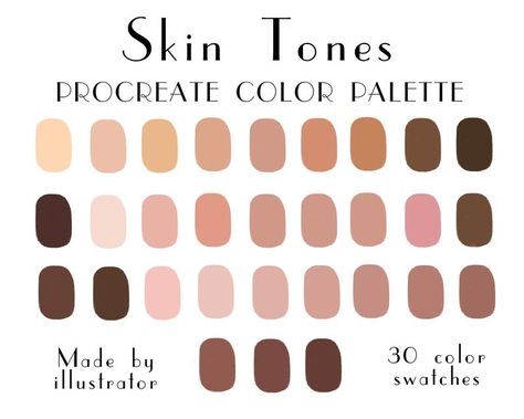 Skin tones Procreate palette procreate color procreate tools | Etsy Pastel Skin Tone Palette, Pastel Color Palette Skin Tones, Skin Color Illustration, Skin Colour Pallete, Skin Colour Palette, Colour Vocabulary, Ipad Lettering Procreate, Skin Palette, Apple Pencil Ipad