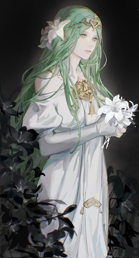 Anime Green Hair, Fire Emblem 4, Fire Emblem Warriors, Nature Goddess, Fire Emblem Three Houses, Green Characters, Anime Toon, Female Dragon, Fire Emblem Characters