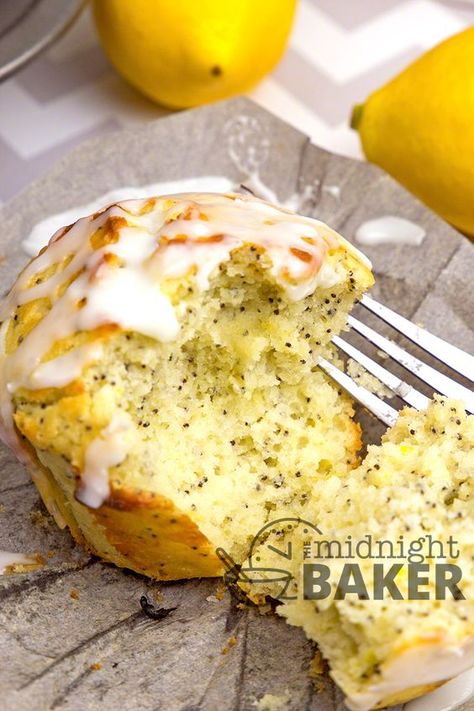 Poppy Muffins, Cake Mix Donuts Recipe, Lemon Poppy Muffins, Sour Milk Recipes, Cake Mix Donuts, Recipes Muffins, Sour Cream Muffins, Poppyseed Muffins, Muffin Flavors