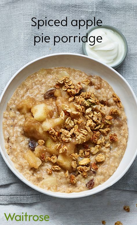 Add a little sweetness to your morning porridge with spiced stewed apples – they’re delicious! Finish with a handful of granola and a spoonful of yogurt. Check out the recipe on the Waitrose website. Stewed Apples Recipe, Apple Porridge, Morning Porridge, Porridge Toppings, Spiced Apple Pie, Stewed Apples, Waitrose Food, Porridge Recipes, Cereal Recipes