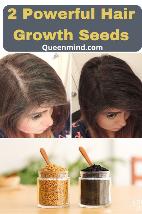 2 Powerful Hair Growth Seeds – Regrow Thinning Hair and How to Use - QueenMind Seeds For Hair Growth, Regrow Thinning Hair, Onion Hair, Quick Hair Growth, Accelerate Hair Growth, Hair Growth Spray, Maintaining Healthy Hair, Regrow Hair, New Hair Growth