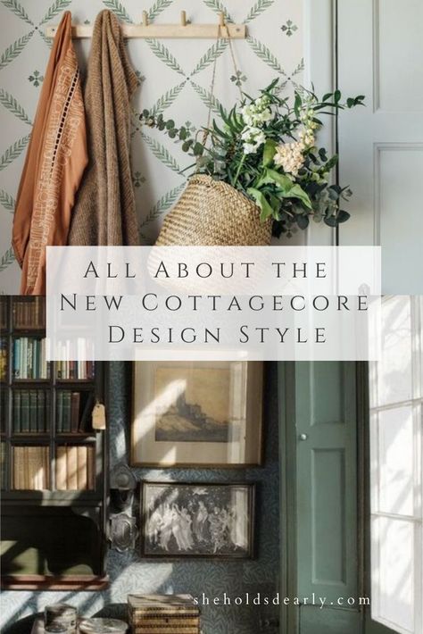 Interested to learn more about the latest decorating trend cottagecore? Find out how to bring cottagecore into your home this year! #cotttagecoredecoratingtrend #cottagecoredecorideas #cottagecoreinteriordesign #cottagecorehomestyle Terrain Inspired Home, Cottagecore Style House, She Holds Dearly Boards, What Is Cottage Core Style, Cottage Style Decor Living Room, New Cottagecore, Cottagecore Home Design, Cottagecore Apartment Living Room, Cottagecore Interior Design Living Room