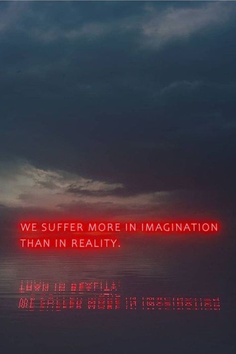 "We suffer more in imagination than in reality." It serves as a potent reminder to confront our fears and embrace the present, acknowledging that our minds often magnify our suffering. By wearing this pin, we invite mindfulness and encourage a shift in perspective towards a more resilient existence. We Suffer More In Imagination, Financial Motivation, The Present, Philosophy, Fun Facts, Affirmations, Encouragement, Life Quotes, Mindfulness