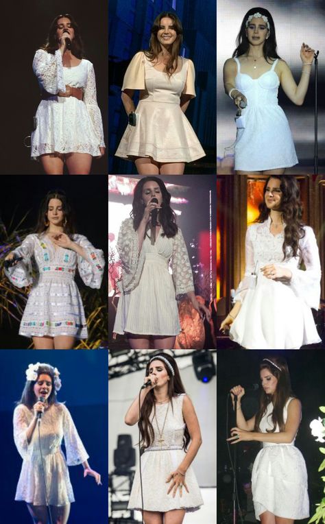 Lana Del Rey + white dresses #LDR Lana Del Ray White Dress, Lana Del Ray Dress Aesthetic, Lana Del Rey White Dress Outfit, White Lana Del Rey Dress, Dress Up As Lana Del Rey, Lana Del Rey Summer Dress, Lana Del Rey Homecoming Dress, Lana Del Rey White Dress Aesthetic, Lana White Dress