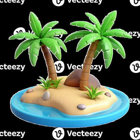 Isometric island with sandy beach and palm trees 3d icons isolated Mini World, Isometric Island, 2d Cracker Island, Island Miniature, Island Cartoon Background, Beach 3d Illustration, Art Toys Design, Tree Saw, Wedding People