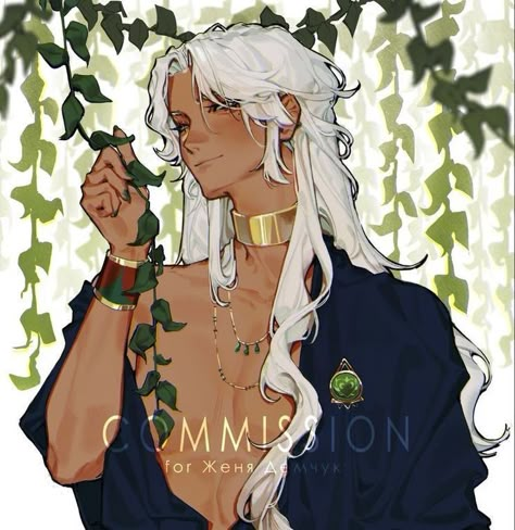 God Of Life, A God, White Hair, Green, Hair