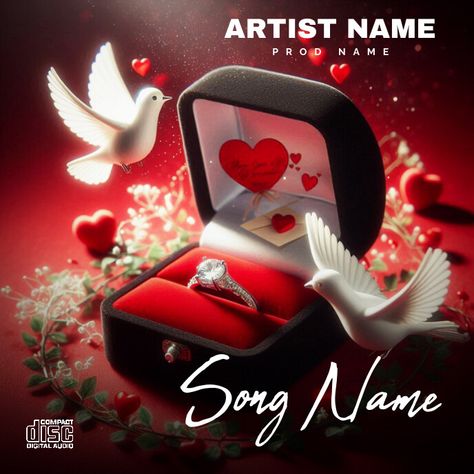 Professional Love  Album Cover Artwork For Music Cover, Love Song Cover Art Design, Love Song Cover Art, Album Cover Graphic Design, Love Cover Art, Work Poster, Rap Album Covers, Cd Cover Design, Song Cover