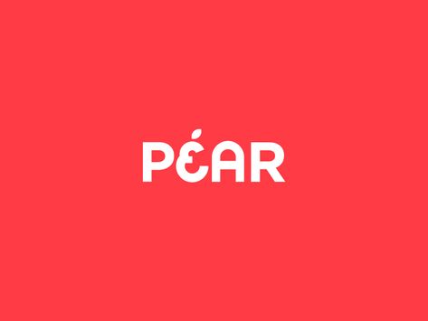 Pear - Logo Pear Logo, Logo Garden, Typography Alphabet, Food Branding, Love Logo, Logotype Design, Food Words, Brand Board, Logo Food