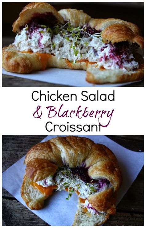 Blackberry Croissant, Cooler Meals, Blackberry Chicken, Sandwiches Cold, Savory Sandwiches, Blackberry Sauce, Grilled Sandwiches, Perfect Sandwich, Savory Foods