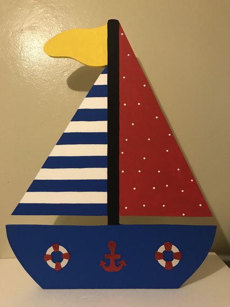 Barco nautical Decoration Theme Marin, Foam Decorations, Boat Props, Drawings For Kids, Sea Anchor, Nautical Party Decorations, Transportation Crafts, Nautical Themed Party, Kids Deco