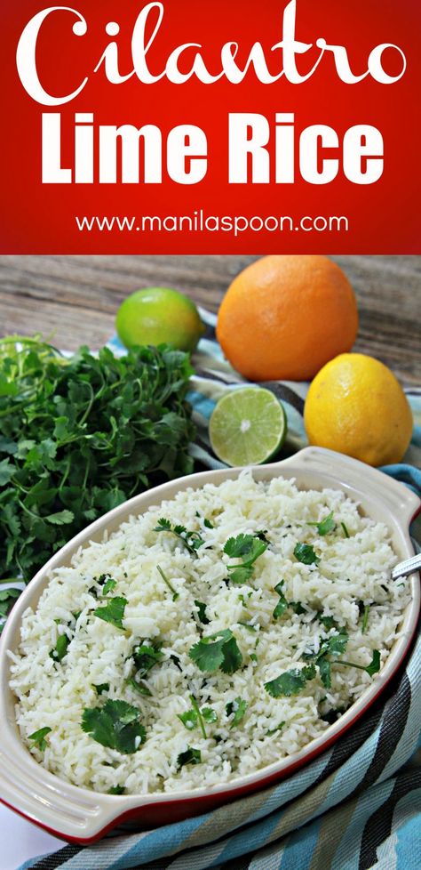 Citrus Rice, Gluten Free Recipes Side Dishes, Boiled Rice, Rice On The Stove, Sides Dishes, Cilantro Rice, Gluten Free Sides, Gluten Free Sides Dishes, Lime Rice