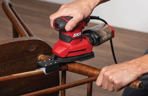 Slowly remove layers of wood to produce a soft, smooth surface with the powerful oscillation of a detail sander. Detail Sander, Sanding Accessories, Dust Collection System, Bob Vila, Dust Collection, Furniture Restoration, Black & Decker, Power Outlet, Shopping Hacks