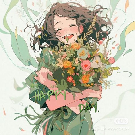 Bouquet Of Flowers Drawing, Professional Illustration, Bel Art, Art Mignon, Into Art, Art Et Illustration, Digital Art Anime, 영감을 주는 캐릭터, Fanarts Anime