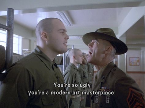 Full Metal Jacket (1987) Full Metal Jacket Quotes, Private Pyle, Jacket Quotes, Stanley Kubrick Quotes, R Lee Ermey, Stanley Kubrick Movies, Vincent D’onofrio, Metal Jacket, Full Metal Jacket