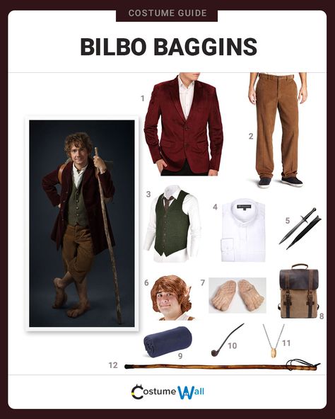 The Hobbit Costumes, The Hobbit Cosplay, Bilbo Baggins Outfit, Bilbo Baggins Cosplay, Middle Earth Costume, Bilbo Baggins Costume, Hobbit Inspired Outfits, Hobbit Costumes, Hobbit Fashion